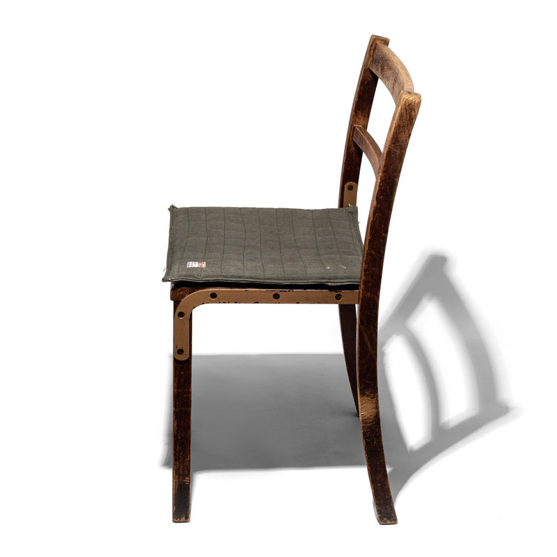 VINTAGE TENT FABRIC SEAT CUSHION