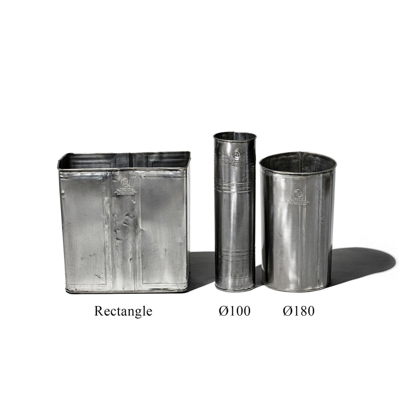 RECYCLED STEEL TRASH CAN / Round ø100