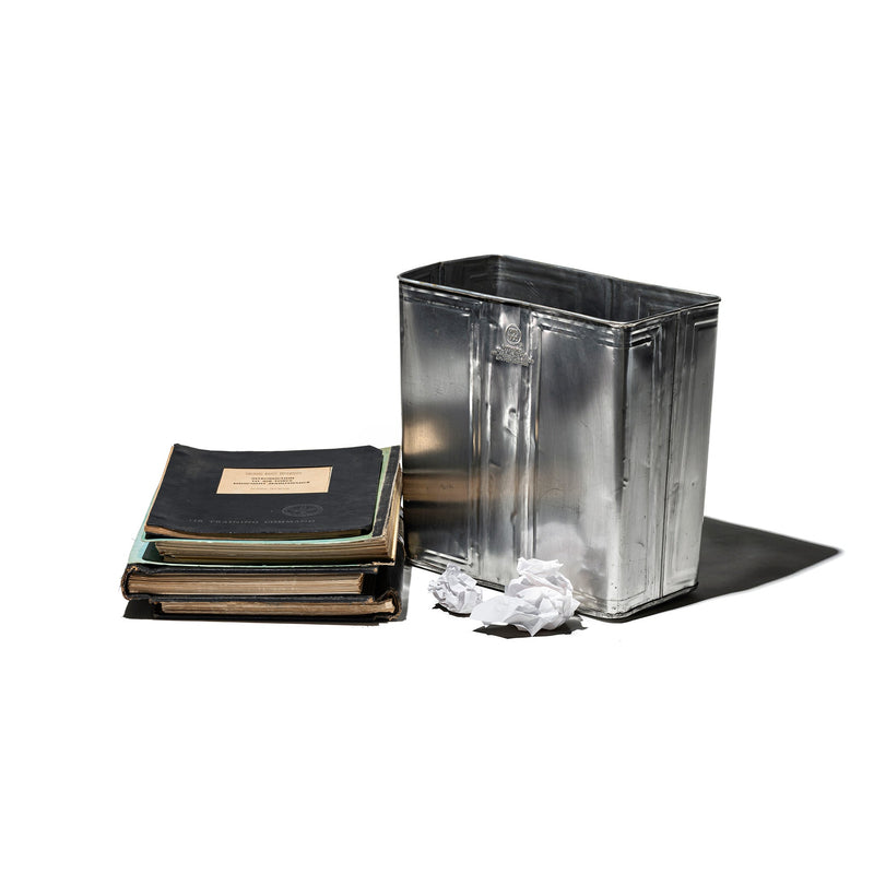 RECYCLED STEEL TRASH CAN / Rectangle