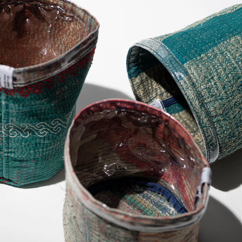 COVERED VINTAGE KANTHA QUILT ORGANISER