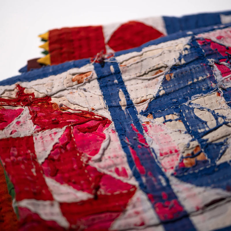 COVERED VINTAGE KANTHA QUILT ORGANISER