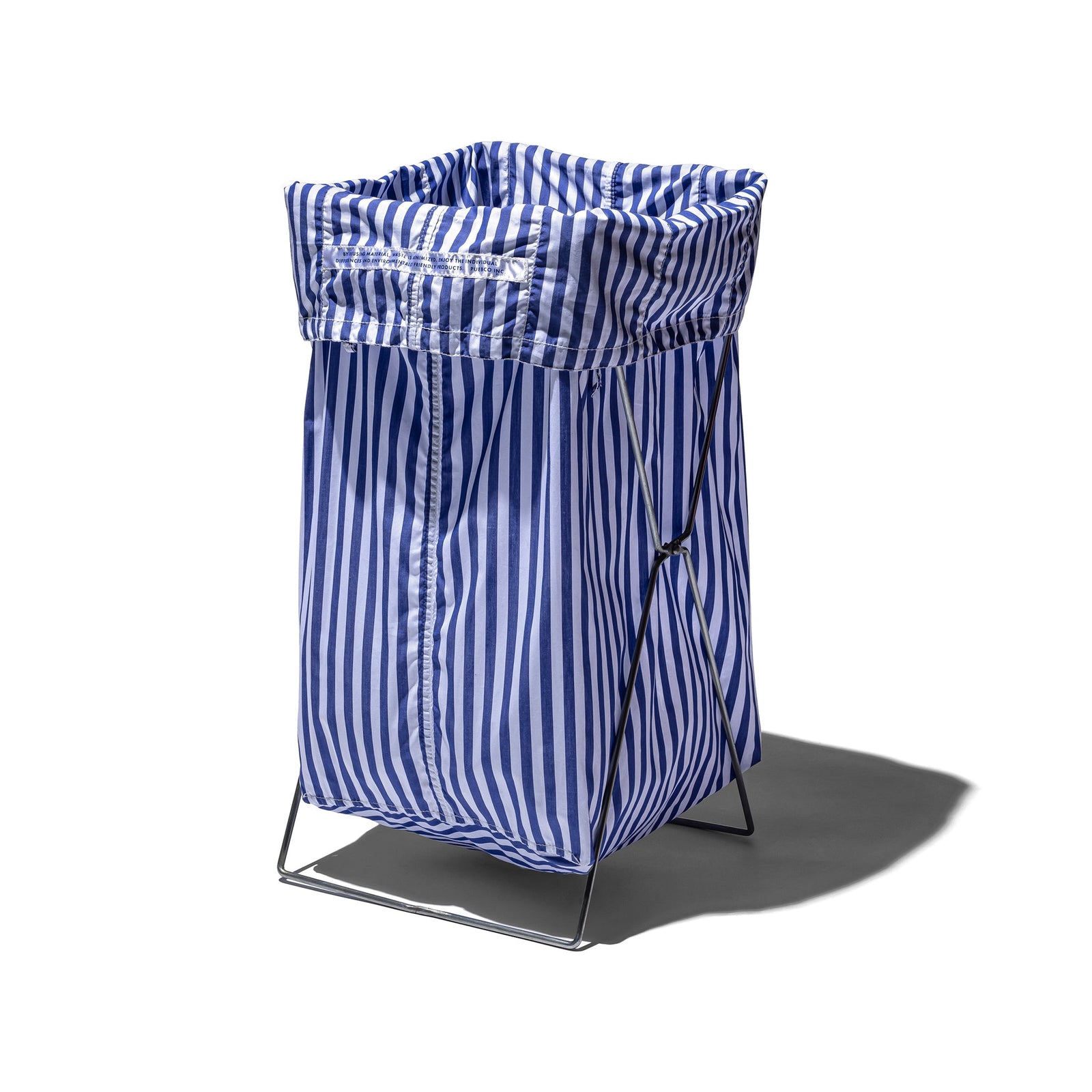 【希少】PUEBCO SHIRT FABRIC FOLDING LAUNDRY SHIRT FABRIC FOLDING LAUNDRY BASKET / Blue Narrow Stripe – PUEBCO