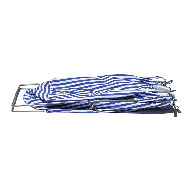 SHIRT FABRIC FOLDING LAUNDRY BASKET / Blue Narrow Stripe