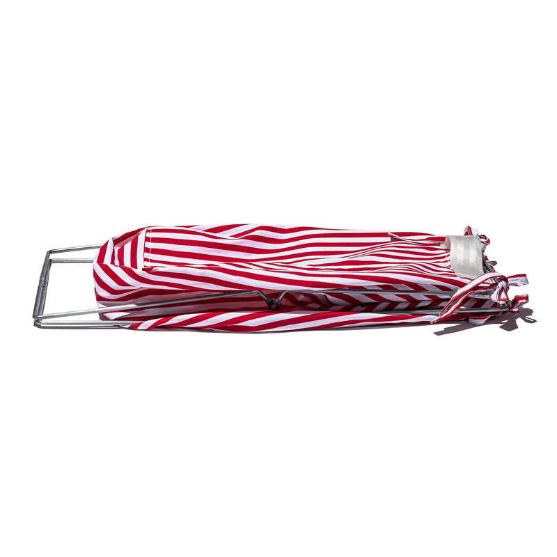 SHIRT FABRIC FOLDING LAUNDRY BASKET / Red Narrow Stripe