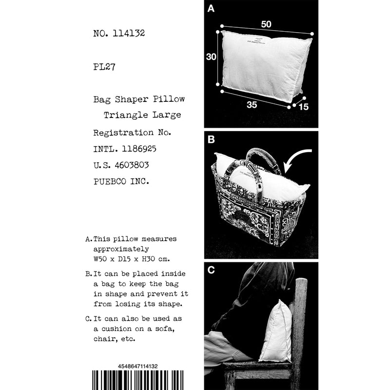 BAG SHAPER PILLOW / Triangle Large