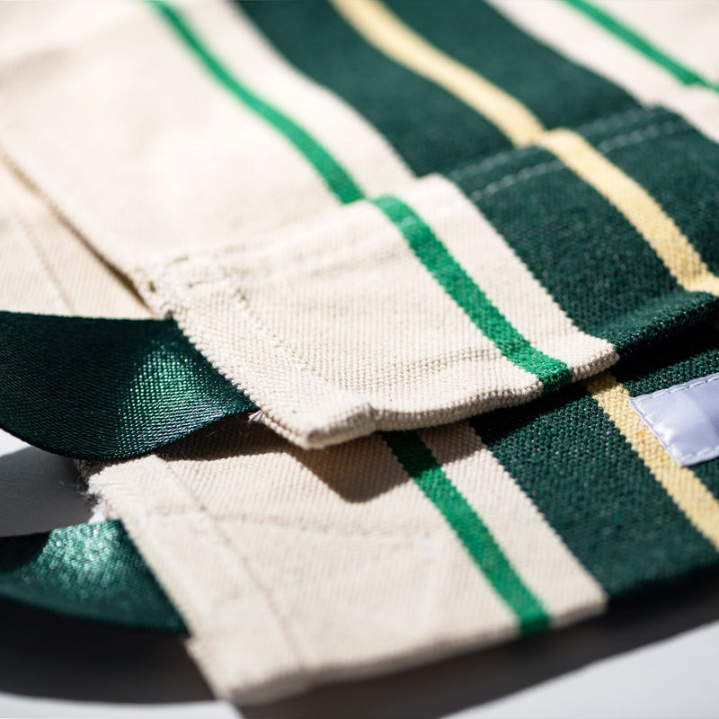FOLDING BAG STORAGE FOR CAFÉ / Green Stripes