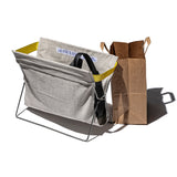 FOLDING BAG STORAGE FOR CAFÉ / Ivory - Black Mix