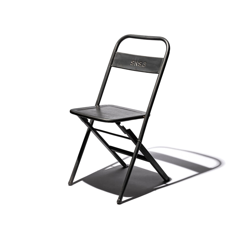 VINTAGE STEEL FOLDING CHAIR / Natural