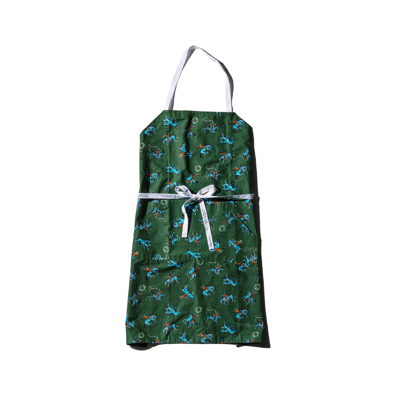 HAND PRINTED APRON / Cowboy
