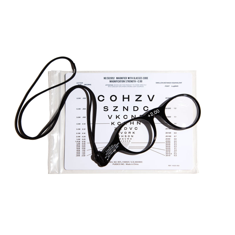 MAGNIFIER WITH GLASSES CODE