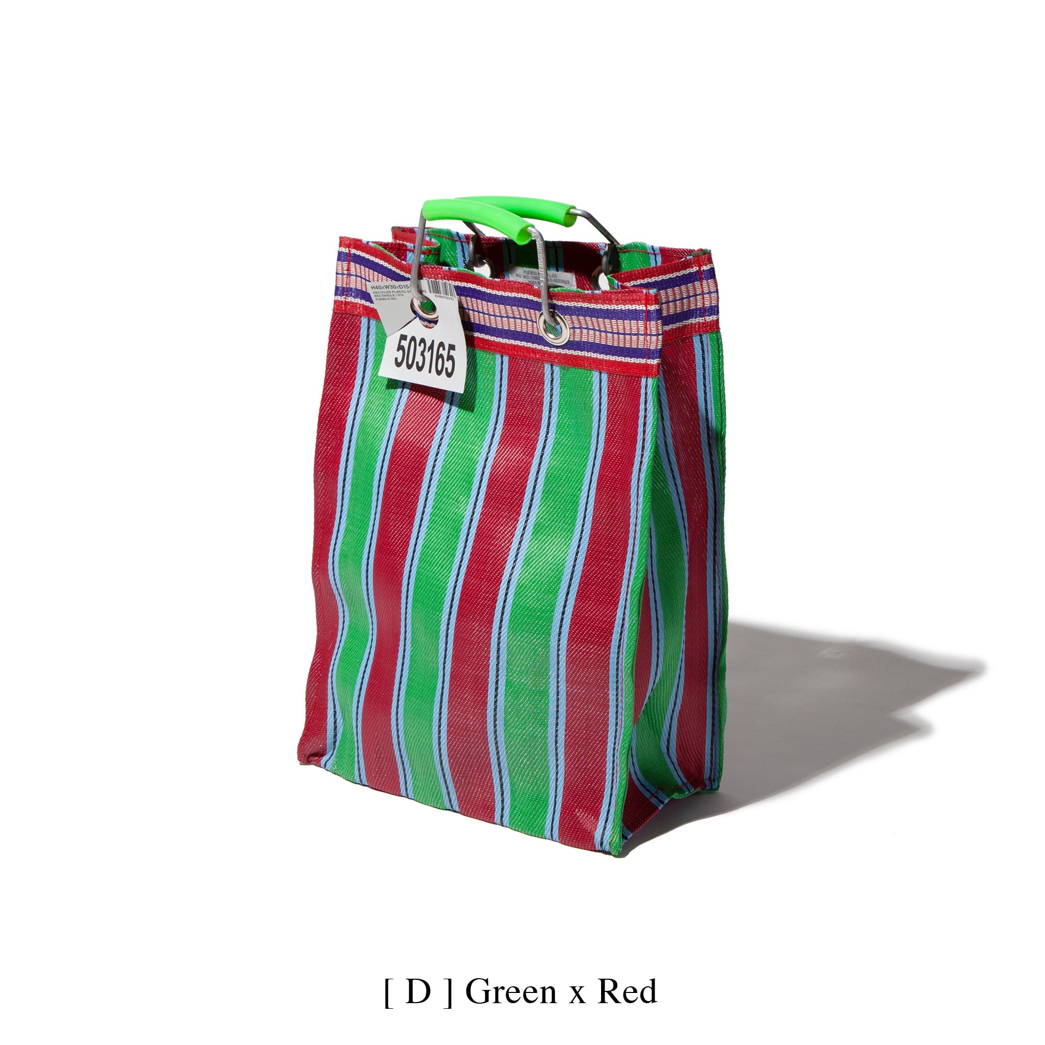 503165 RECYCLED PLASTIC STRIPE BAG / Rectangle D15 – PUEBCO AUSTRALIA