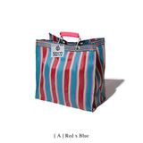 RECYCLED PLASTIC STRIPE BAG / Square