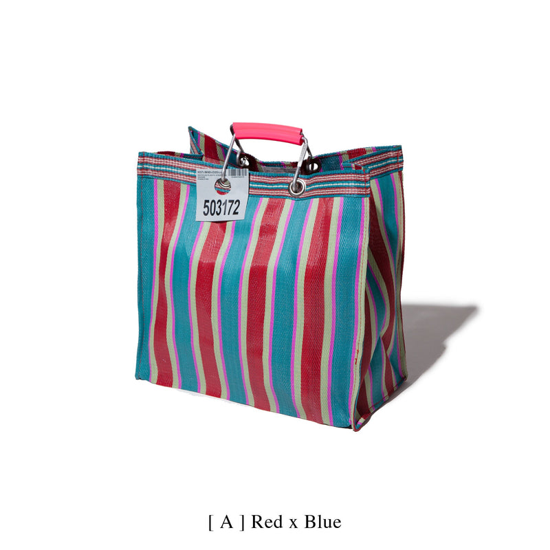 RECYCLED PLASTIC STRIPE BAG / Square