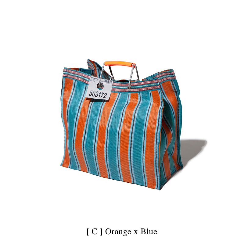 RECYCLED PLASTIC STRIPE BAG / Square