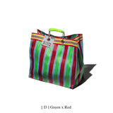 RECYCLED PLASTIC STRIPE BAG / Square