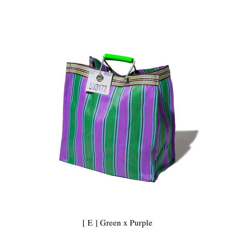 RECYCLED PLASTIC STRIPE BAG / Square