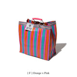 RECYCLED PLASTIC STRIPE BAG / Square