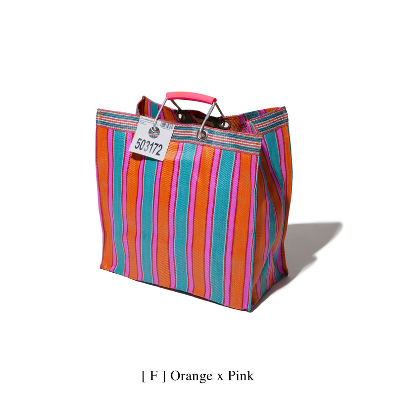 RECYCLED PLASTIC STRIPE BAG / Square