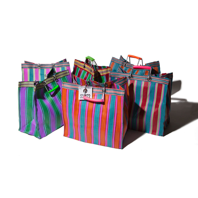 RECYCLED PLASTIC STRIPE BAG / Square