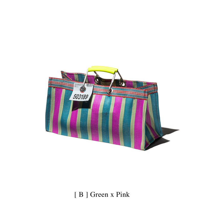RECYCLED PLASTIC STRIPE BAG / Wide