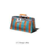 RECYCLED PLASTIC STRIPE BAG / Wide