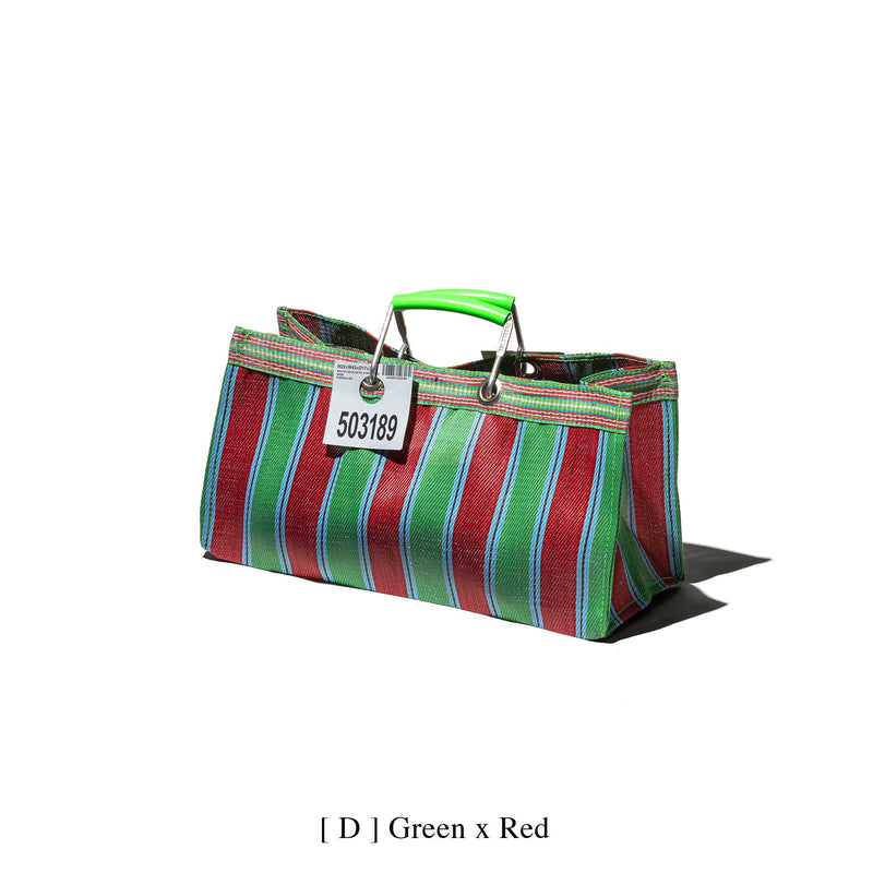 RECYCLED PLASTIC STRIPE BAG / Wide