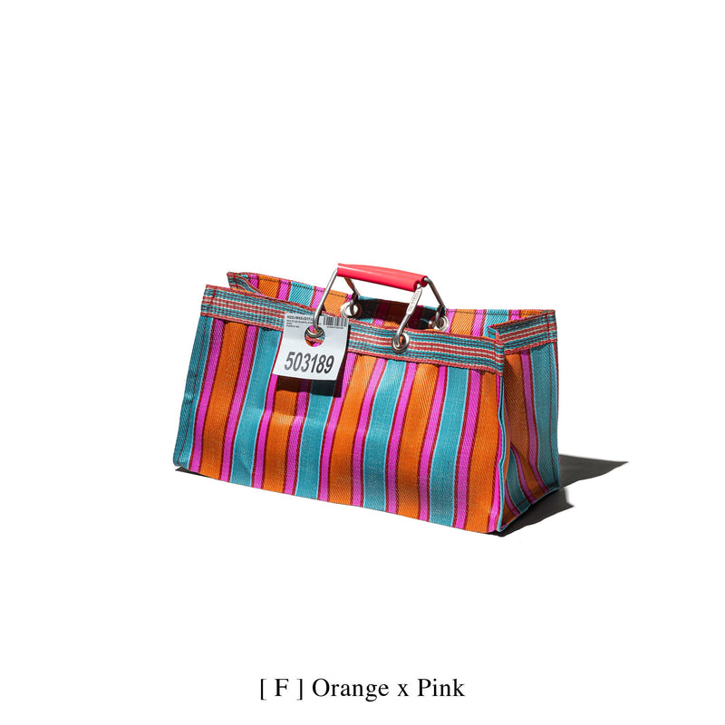 RECYCLED PLASTIC STRIPE BAG / Wide