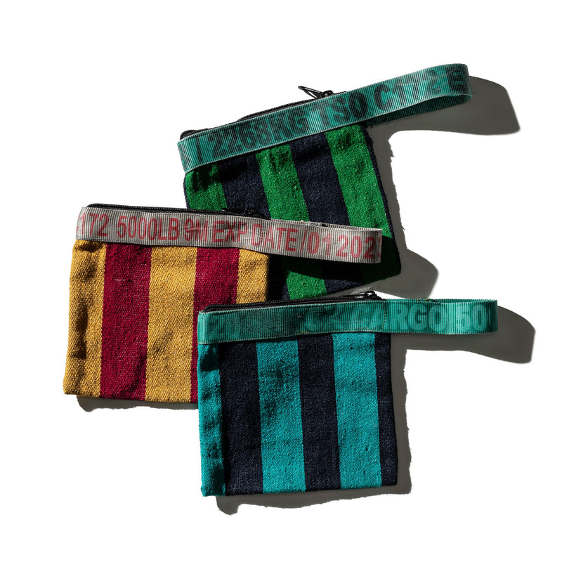 RUG POUCH / Turquoise x Navy Blue
