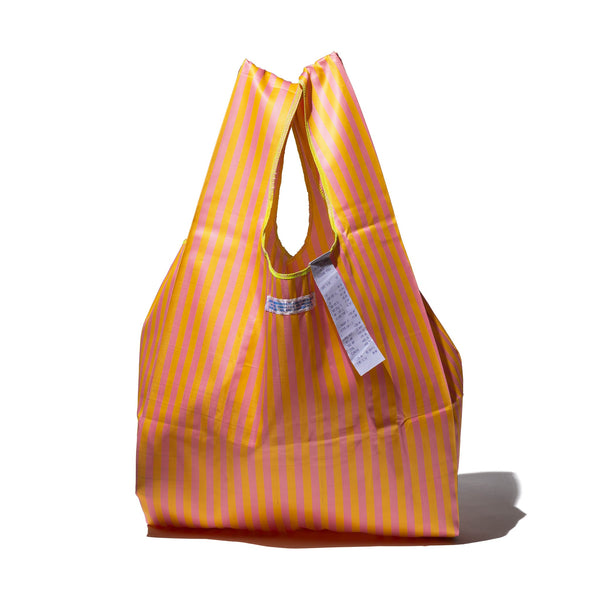 SCHOOL TIE FABRIC BAG / Pink x Yellow