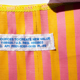 SCHOOL TIE FABRIC SMALL BAG / Pink x Yellow