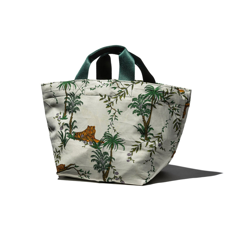 VINTAGE TENT FABRIC W/PRINTED PATTERN BAG / Jungle