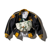 VINTAGE TENT FABRIC W/PRINTED PATTERN BAG / Jungle