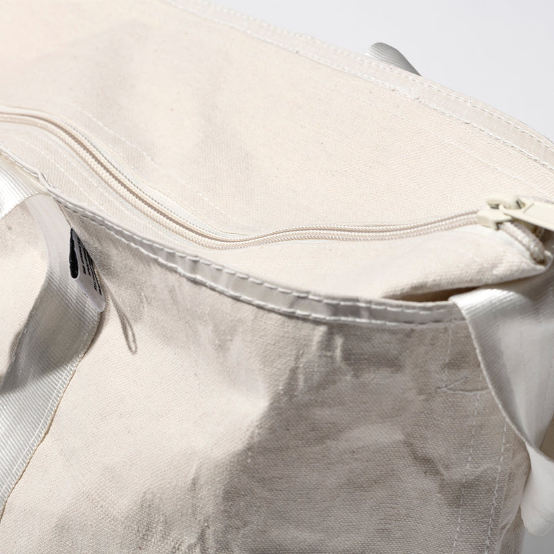 LAMINATED FABRIC x VINTAGE FABRIC BAG
 / 40 x 35