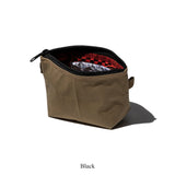 RUBBERISED HOOD FABRIC x JACQUARD POUCH