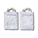 WHITE QUILTED SNOW JACKET TOTE BAG