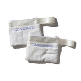 WHITE QUILTED SNOW JACKET POUCH