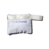 WHITE QUILTED SNOW JACKET POUCH