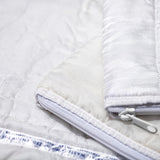WHITE QUILTED SNOW JACKET LAPTOP CASE / 13"