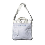 WHITE QUILTED SNOW JACKET 2-WAY BAG W/ZIPPER