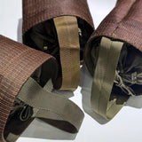 FLEXIBLE CONTAINER FABRIC DRAWSTRING BUCKET / DARK BROWN