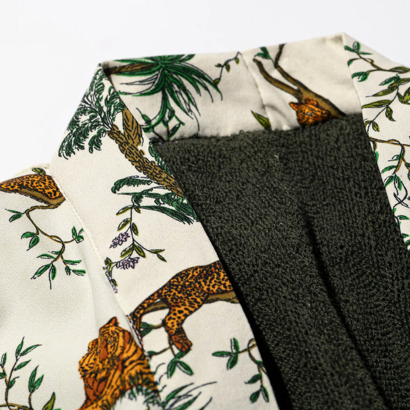 PRINTED REVERSIBLE BATHROBE / Jungle