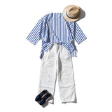 COTTON STRIPED SHIRT / CREW NECK