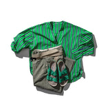 COTTON STRIPED SHIRT / V NECK