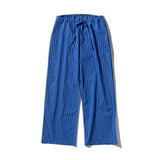 COTTON STRIPE REGULAR PANTS / Blue