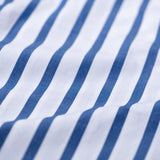 SHIRT FABRIC RUFFLE CUSHION COVER / White Stripe
