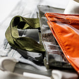 COVERED PARACHUTE DOCUMENT BAG / White