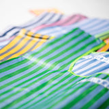 SCHOOL TIE FABRIC SMALL BAG / Pink x Yellow