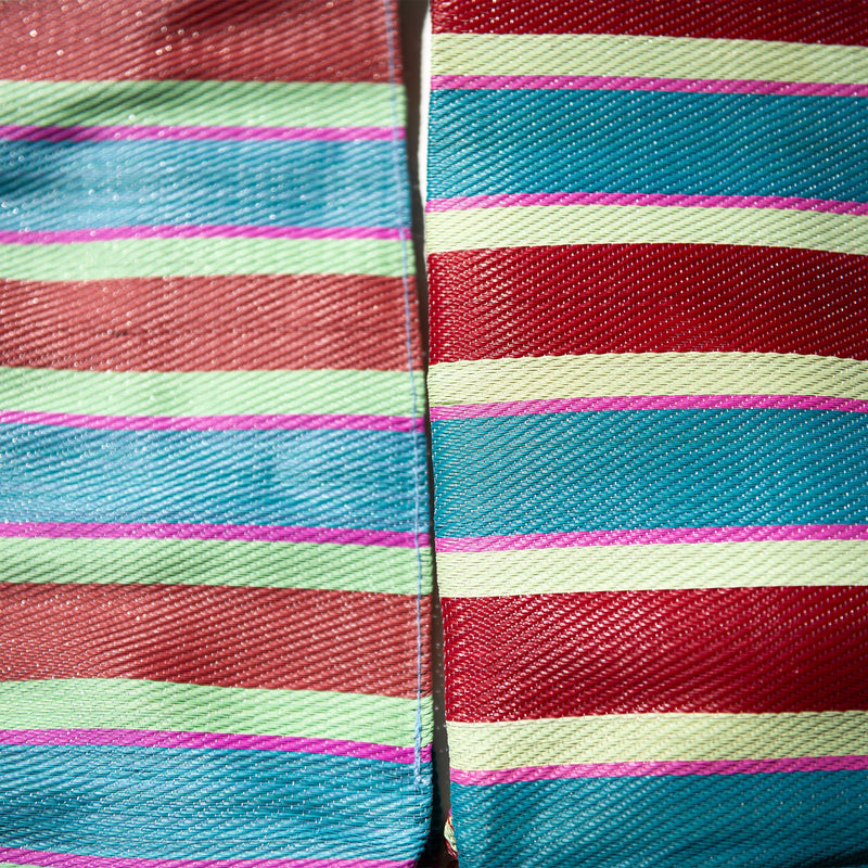 RECYCLED PLASTIC STRIPE BAG / Square