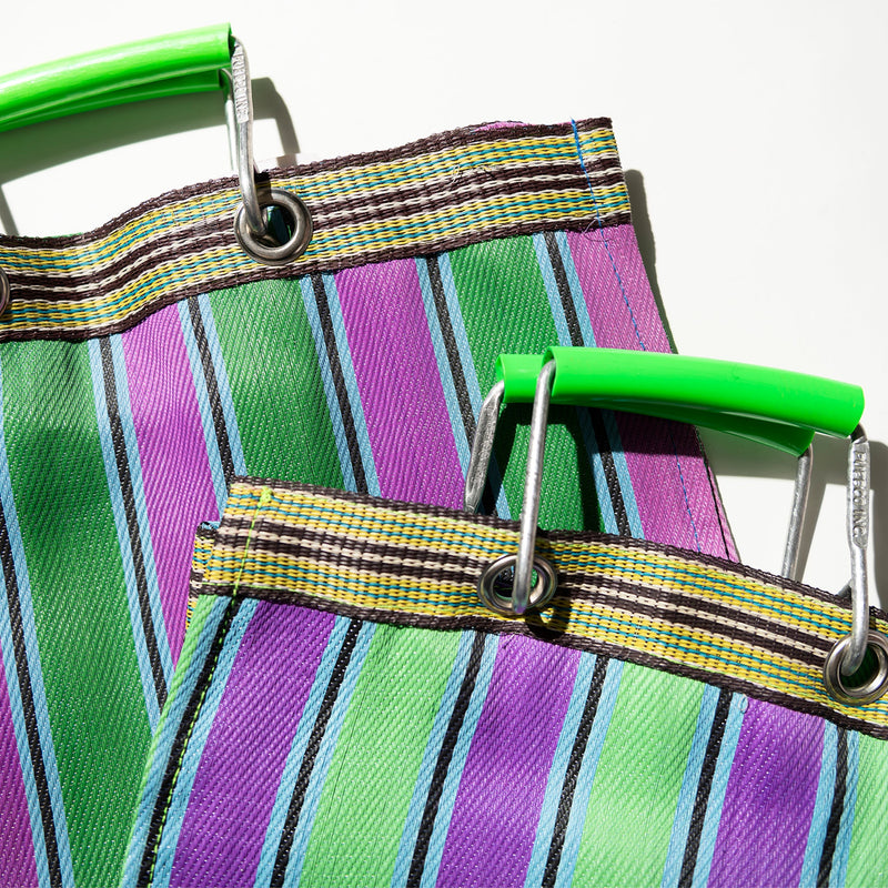 RECYCLED PLASTIC STRIPE BAG / Square