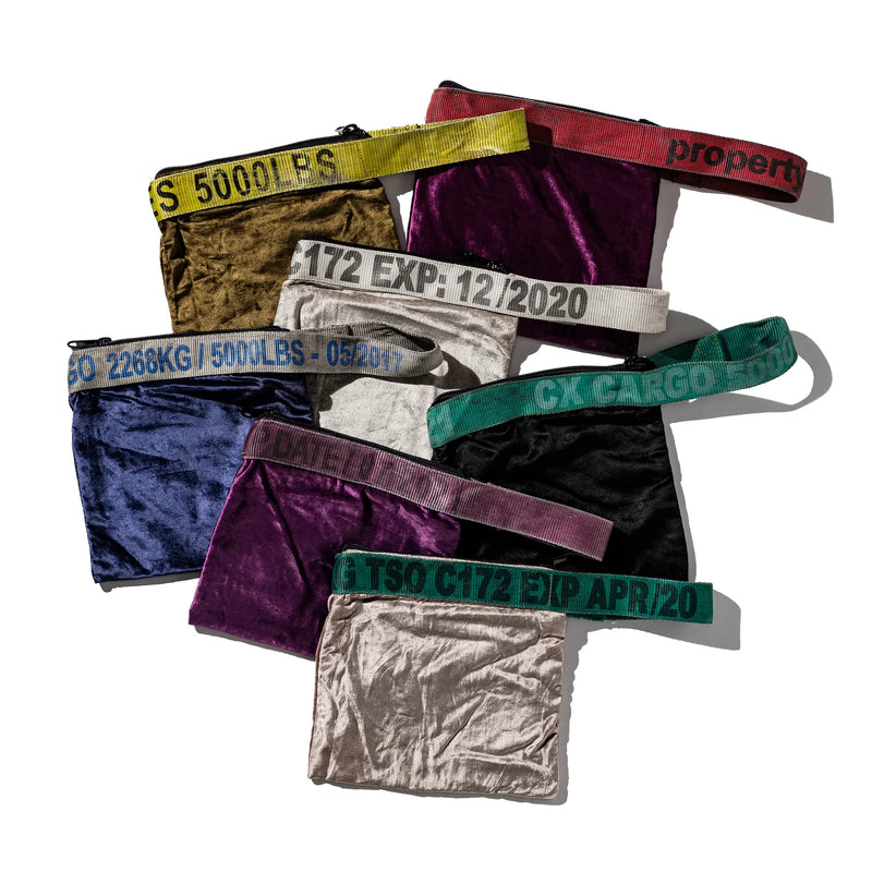 VINTAGE SLING BELT POUCH / Purple x Red